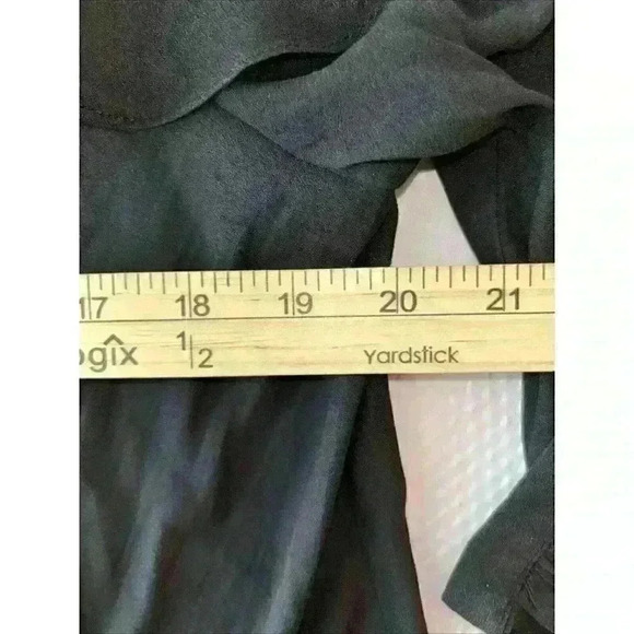 Anthropologie Maeve Black Cotton Cold Shoulder Long Sleeve Blouse Small - Picture 7 of 10